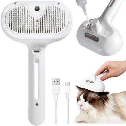 Woraka 3-in-1 Steam Pet Brush